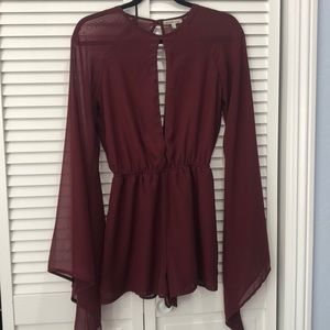 Maroon Romper